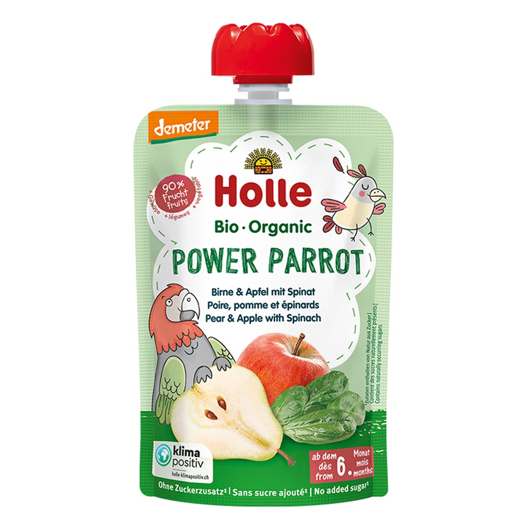 HOLLE | Organic Pouch Pear with Apple & Spinach 100g