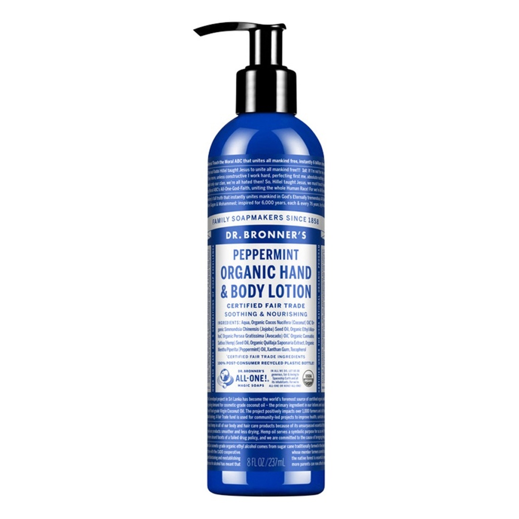 Dr. Bronner's 有机手部与身体乳液 薄荷 237毫升