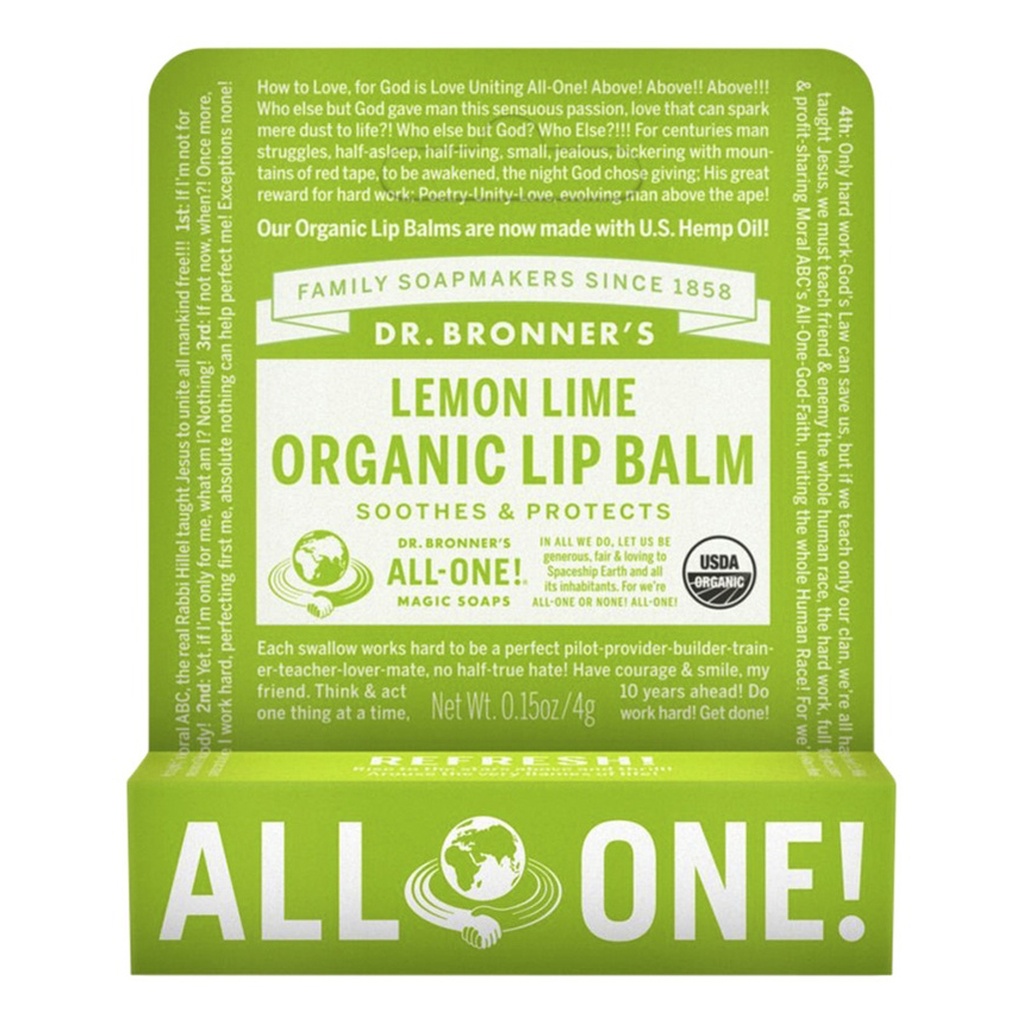 Dr. Bronner's 有機潤唇膏 檸檬青檸