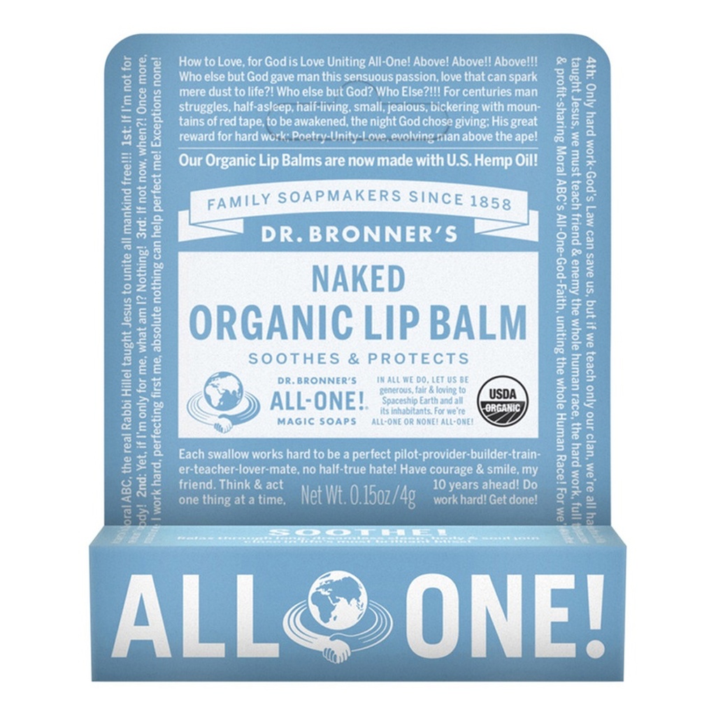 DR. BRONNER'S | Organic Lip Balm Naked, 4g