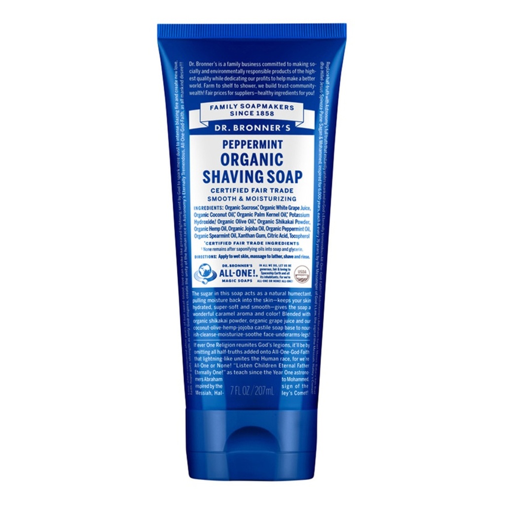 DR. BRONNER'S | Organic Shaving Soap Peppermint, 207ml