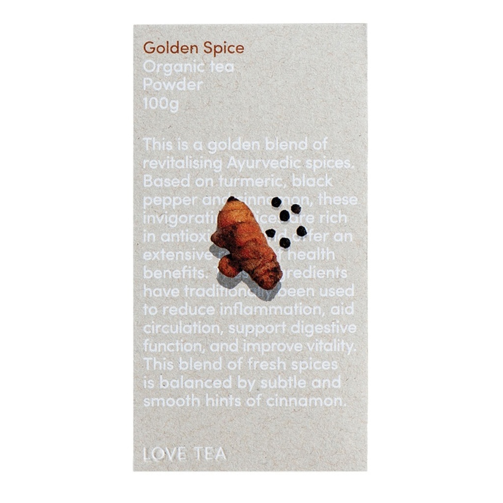 LOVE TEA | 有机金香料茶 散装茶叶（粉末香料混合）100g