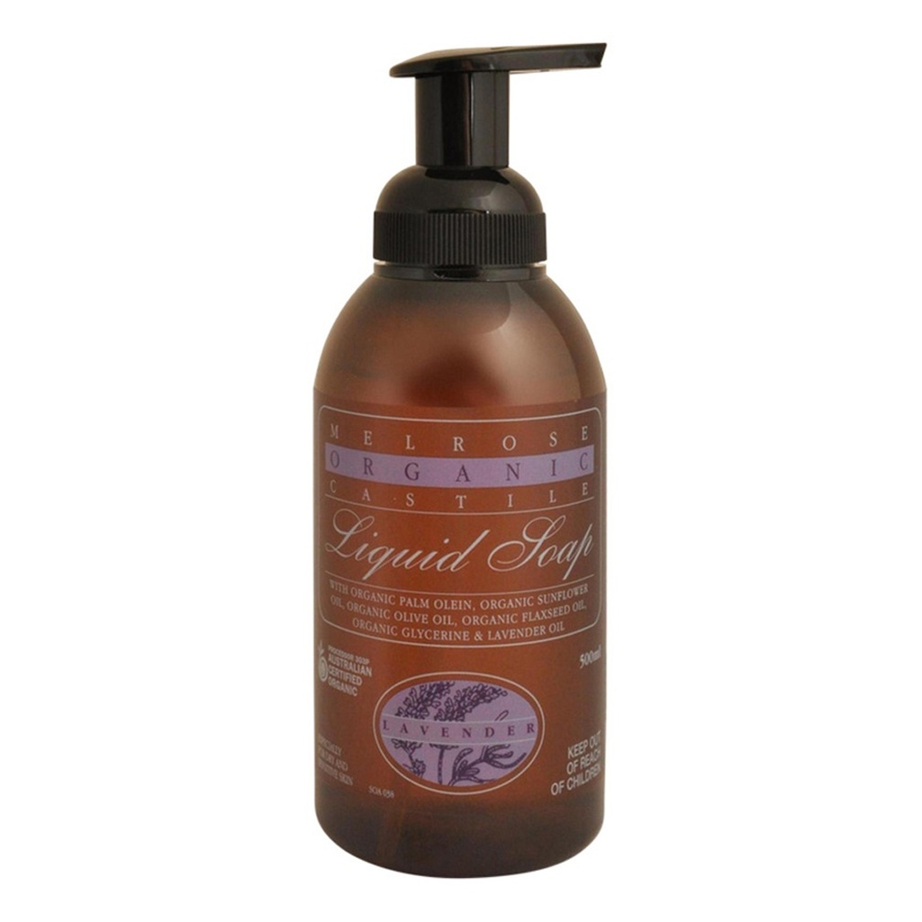 MELROSE | Organic Castile Liquid Soap Lavender Pump 500ml