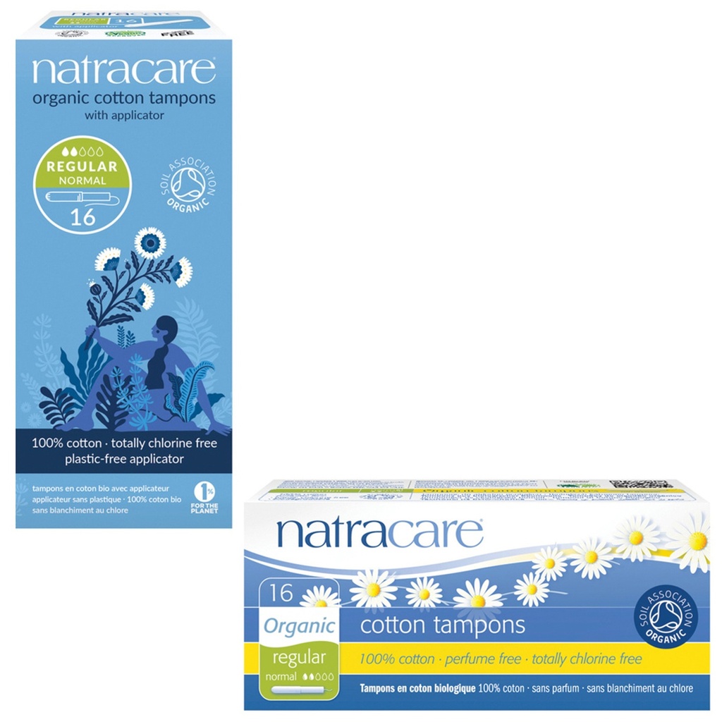 NATRACARE | 有機棉衛生棉條（附應用器），常規型，16片裝