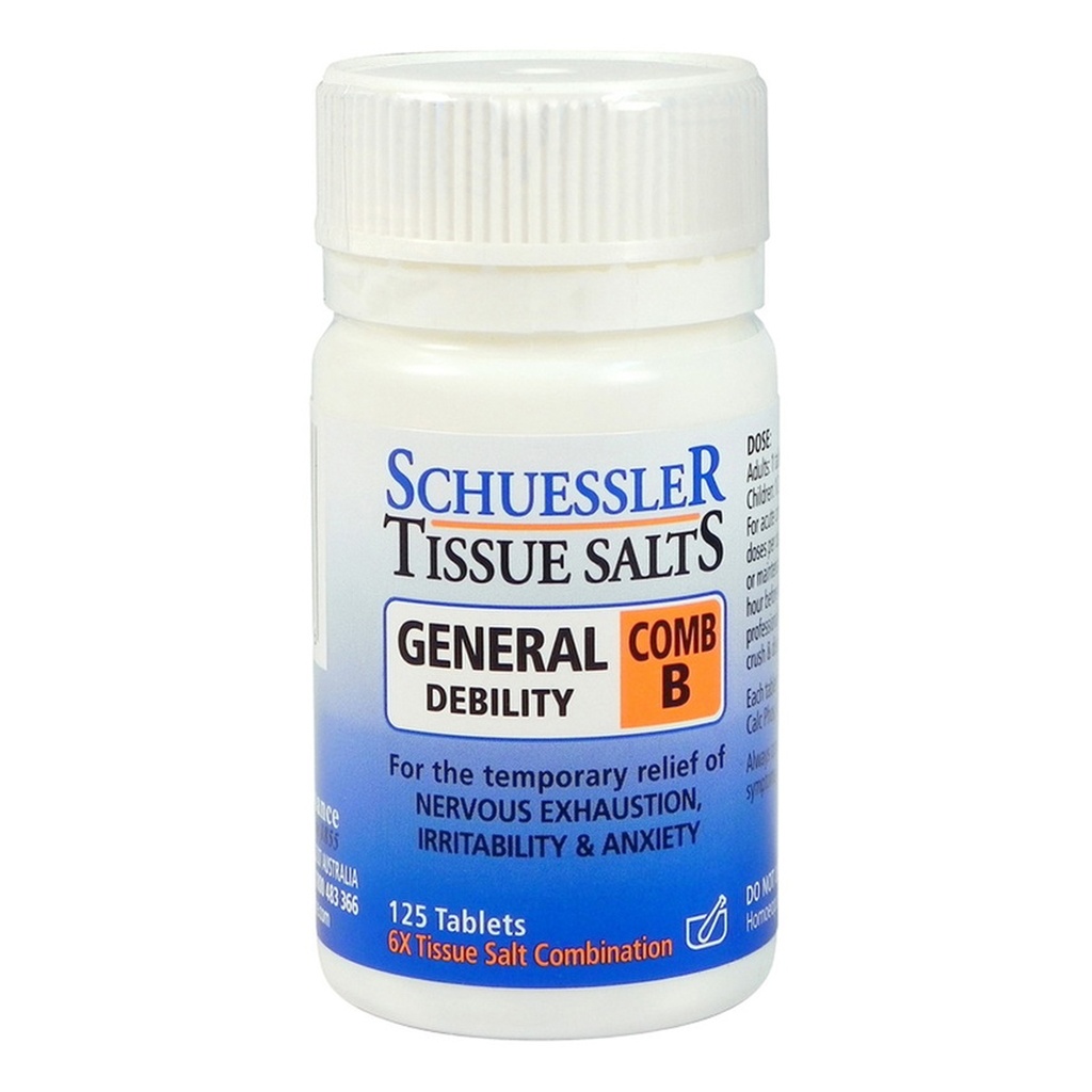 MARTIN & PLEASANCE | Schuessler Tissue Salts Comb B (General Debility) 125t