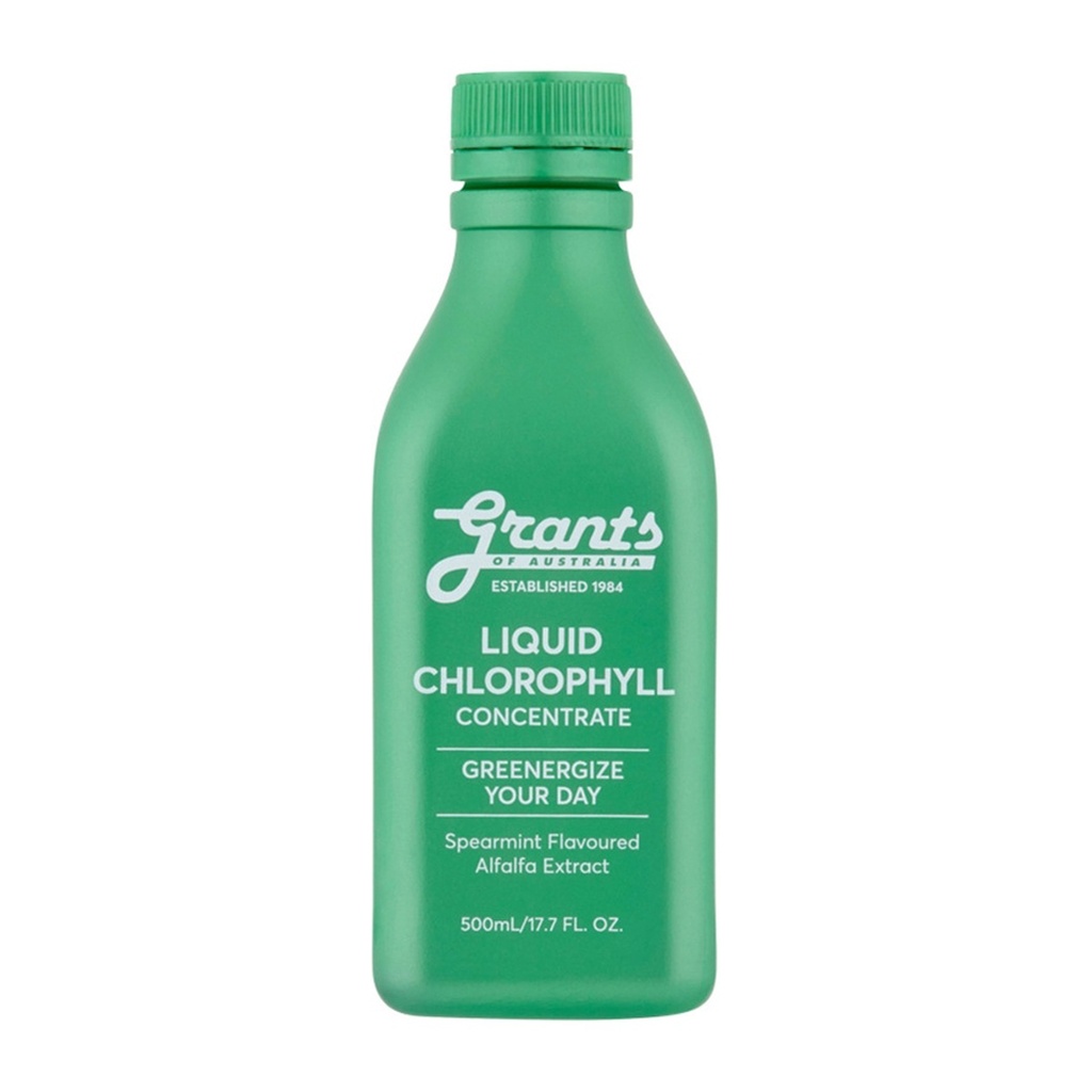 GRANTS OF AUSTRALIA | Liquid Chlorophyll Concentrate (Spearmint Flavoured Alfalfa Extract) 500ml