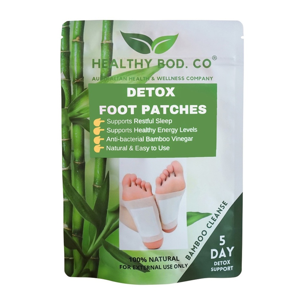 HEALTHY BOD. CO | 竹製排毒足貼 (10片裝，5對，5天排毒)
