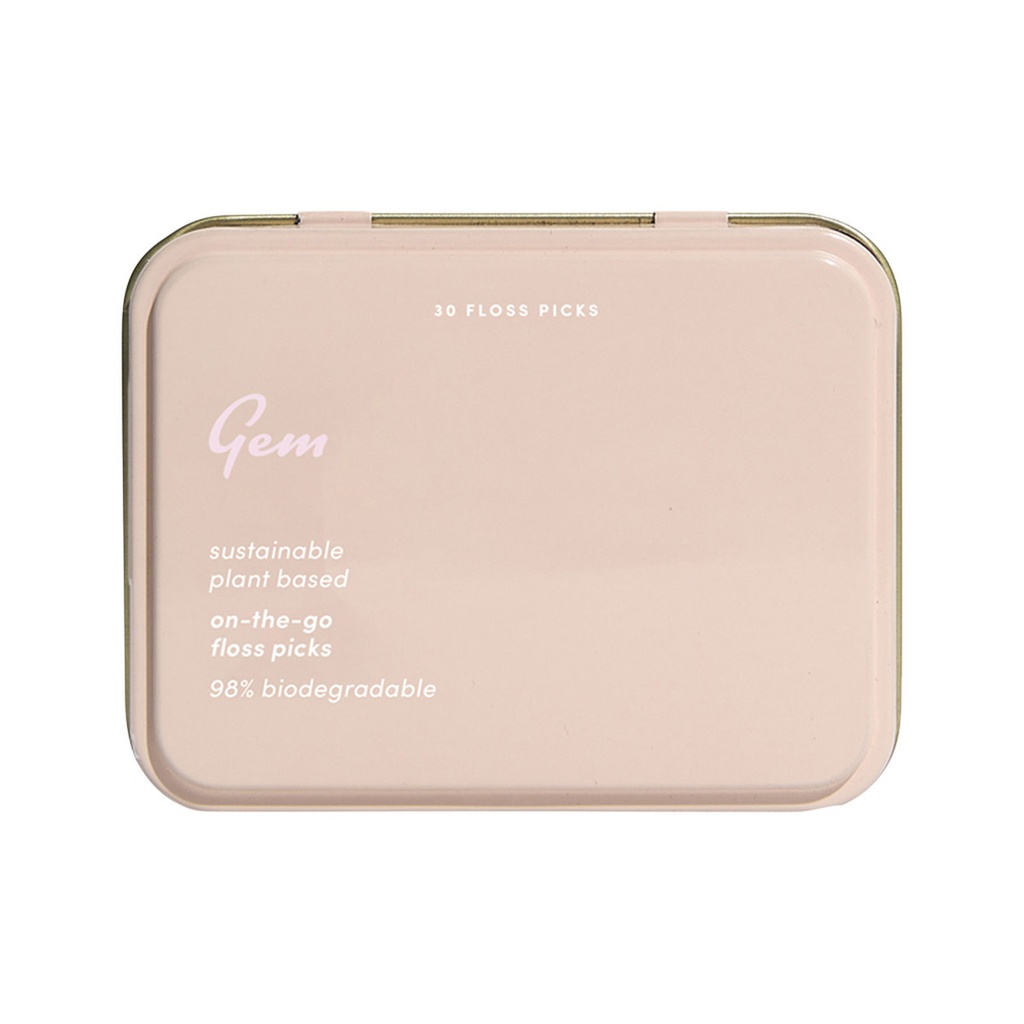 GEM | On-The-Go Floss Picks Tin, Pack of 30 packs