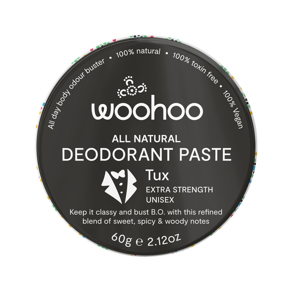 WOOHOO | Deodorant Paste Tux (Extra Strength) Tin 60g