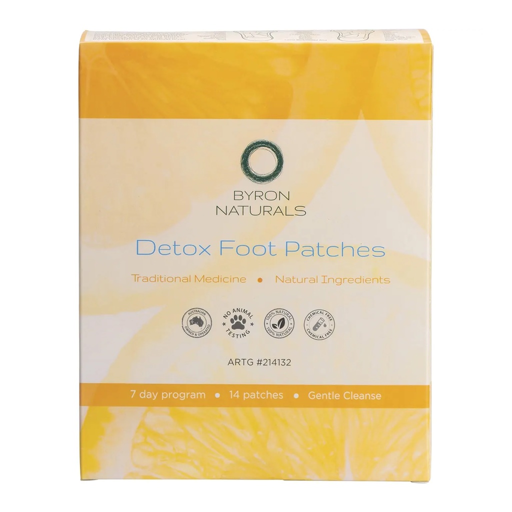BYRON NATURALS | Detox Foot Patches  (7 Day Program), 7 pairs per pack