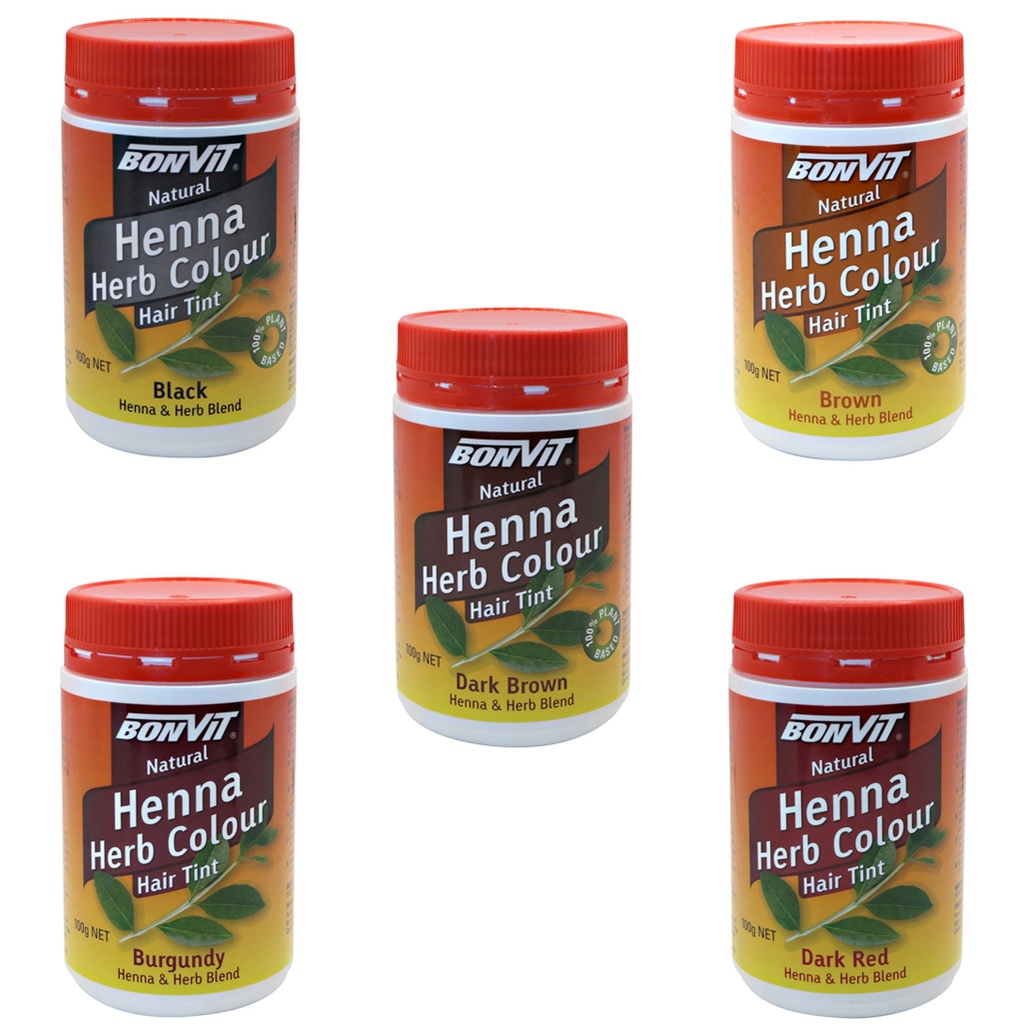 BONVIT | Natural Hair Tint Henna Herb Colour - Henna & Herb Blend, 100g