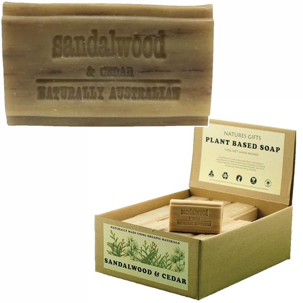 CLOVER FIELDS | Natures Gifts Plant Based Soap Sandalwood & Cedar, 100g