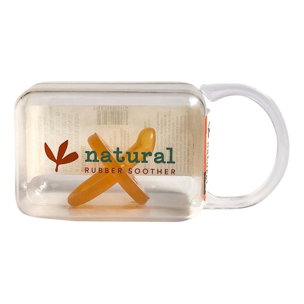 NATURAL RUBBER SOOTHER | 小號正畸奶嘴（0-6個月）單個附可重複使用儲存盒