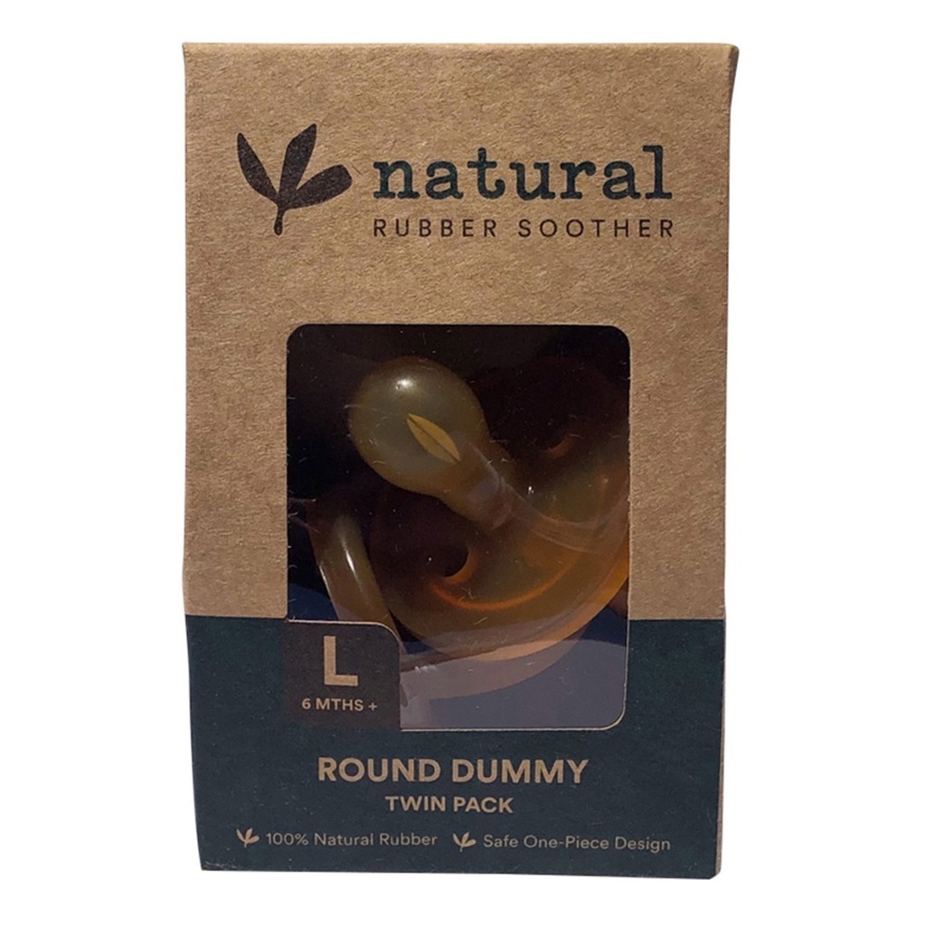 NATURAL RUBBER SOOTHER | 大號圓形奶嘴（6個月以上）雙包裝