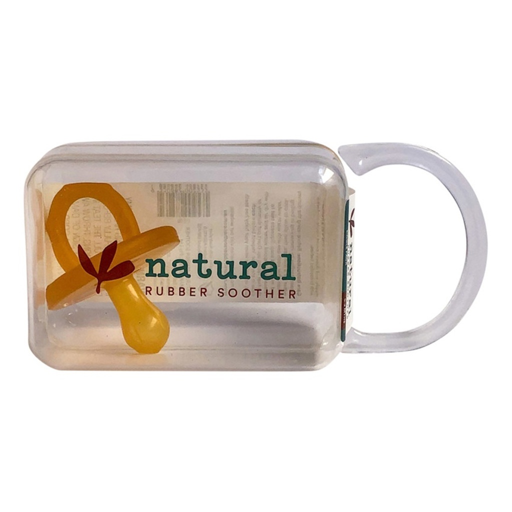 NATURAL RUBBER SOOTHER | Round Dummy Small (0-3 Months) Single in Reusable Storer
