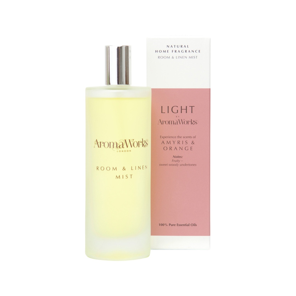AROMAWORKS | Light Room & Linen Mist Amyris & Orange 100ml