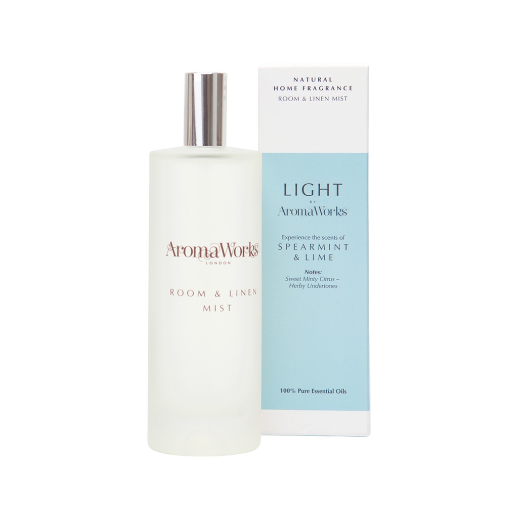 AROMAWORKS | Light Room & Linen Mist Spearmint & Lime 100ml