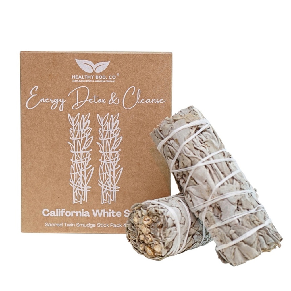 HEALTHY BOD. CO | California White Sage Smudge Stick x 2 Pack