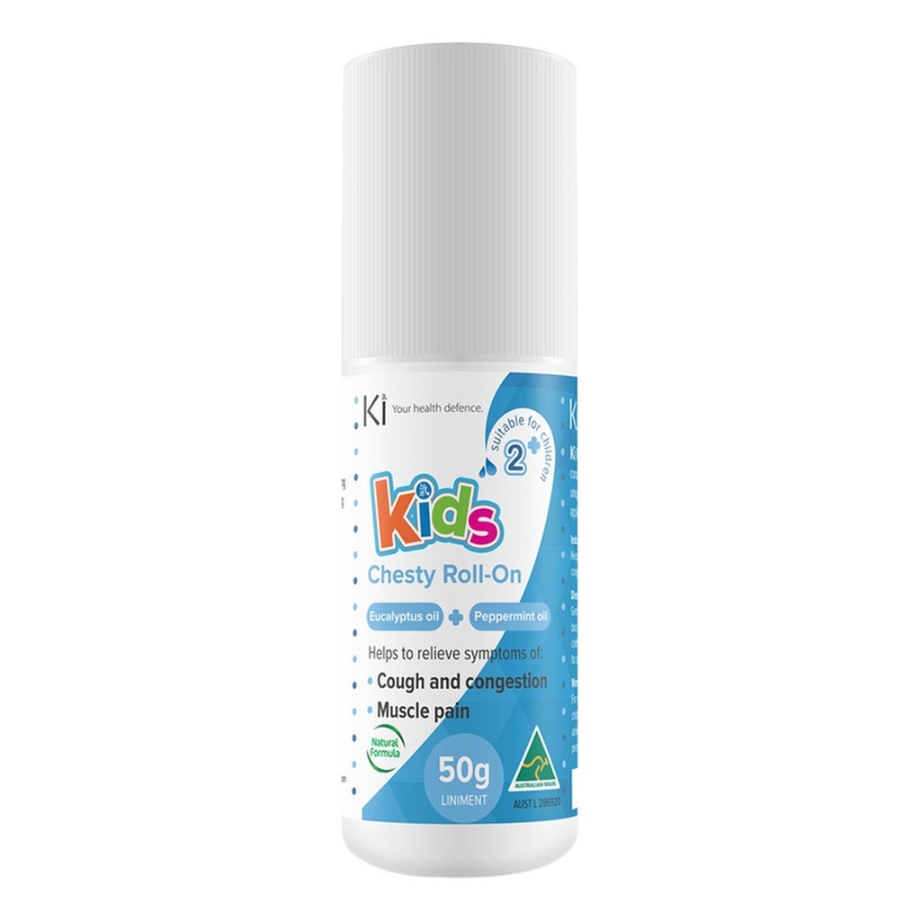 MARTIN & PLEASANCE | Ki Kids Chesty Roll-On (Eucalyptus + Peppermint Oil) 50g