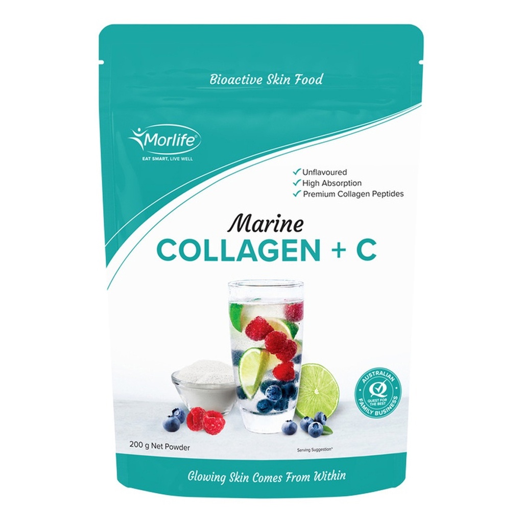 MORLIFE | Marine Collagen + C Unflavoured 200g