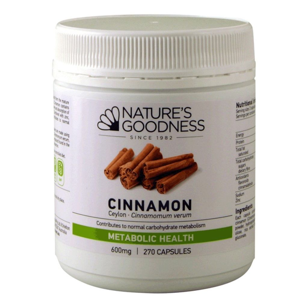 NATURE'S GOODNESS | Cinnamon 600mg 270c