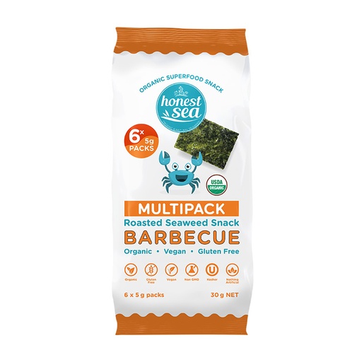 HONEST SEA | Seaweed - Barbecue Multipack 6x5g