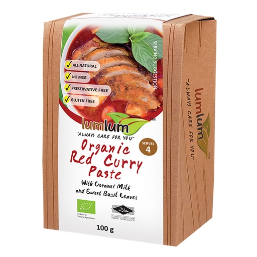 LUM LUM | Organic Red Curry Paste 100g