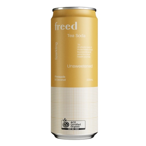 FREED BEVERAGES | 有機鳳梨椰子氣泡茶飲，330ml