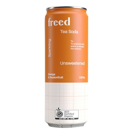 FREED BEVERAGES | 有機橙子百香果氣泡茶飲，330ml