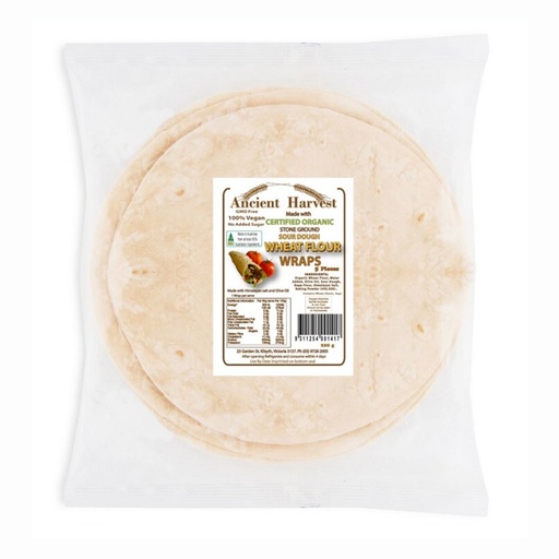 ANCIENT HARVEST | Organic Sourdough Wheat Flour Wraps 220g