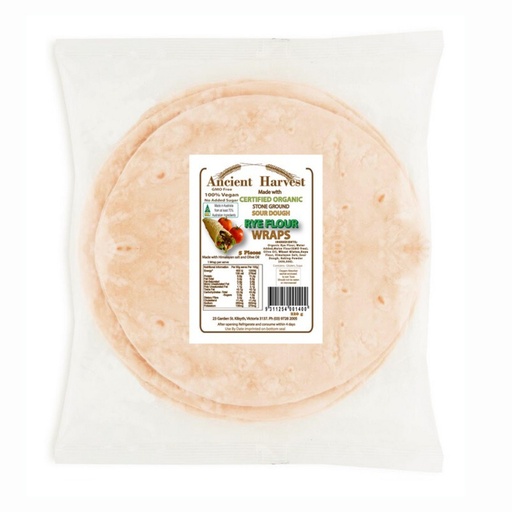 ANCIENT HARVEST | Organic Sourdough Rye Flour Wraps 220g