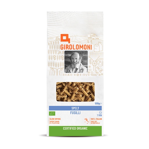 GIROLOMONI | Organic Spelt Flour Fusilli 500g