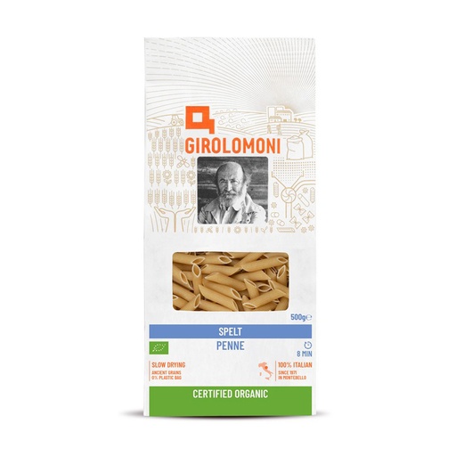 GIROLOMONI | Organic Spelt Flour Penne 500g