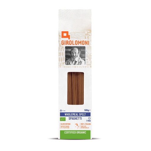 GIROLOMONI | Organic Wholemeal Spelt Spaghetti 500g
