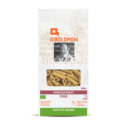GIROLOMONI | Organic Khorasan Wheat Penne Rigate 500g