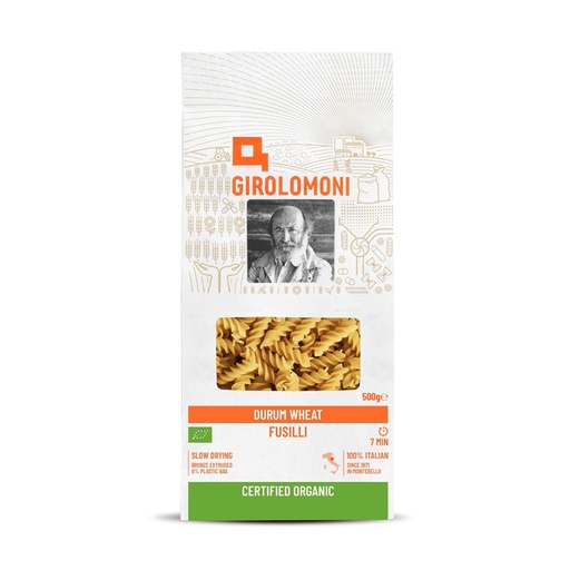 GIROLOMONI | Organic Durum Wheat Semolina Fusilli 500g