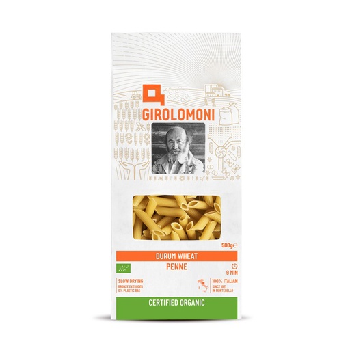 GIROLOMONI | Organic Durum Wheat Semolina Penne Rigate 500g