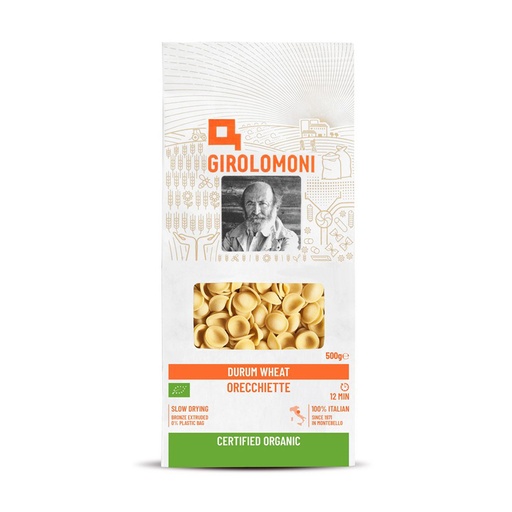 GIROLOMONI | Organic Durum Wheat Semolina Orecchiette 500g