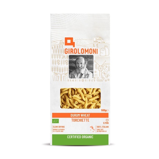 GIROLOMONI | Organic Durum Wheat Semolina Torchiette 500g