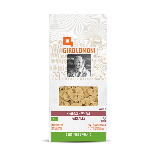 GIROLOMONI | Organic Khorasan Wheat Farfalle 500g