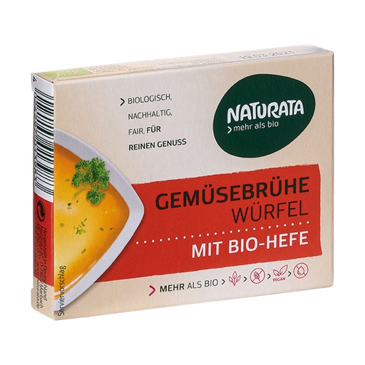 NATURATA | Organic Vegetable Stock Cube 15x6x12g