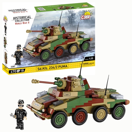 COBI | COBI-2287 | Sd.Kfz. 234/2 虎豹裝甲車 470片