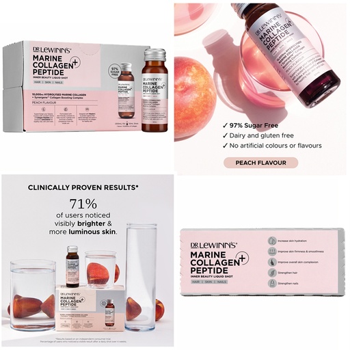 DR. LEWINN'S | Marine Collagen Peptide+ Inner Beauty Liquid Shot, 50ml/shot - a pack of 10 shots