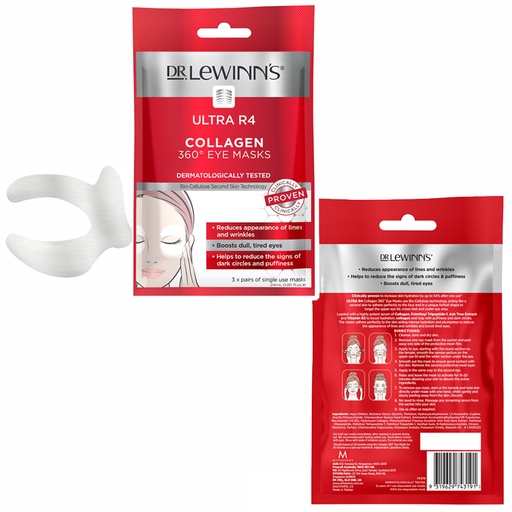 DR. LEWINN'S | Ultra R4 Collagen 360° Eye Masks, a pack of 3 pairs