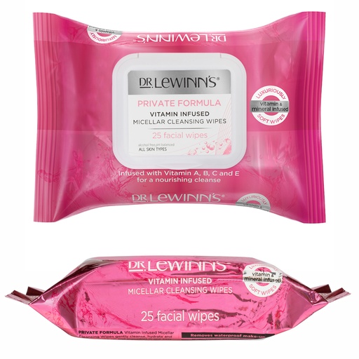 DR. LEWINN'S | Private Formula Vitamin Infused Micellar Cleansing Wipes 25pk