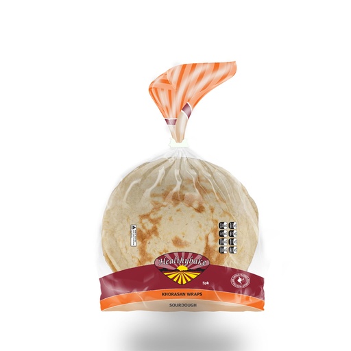 HEALTHYBAKE | Organic Khorasan Wraps Sourdough, Pack of 5 Packs