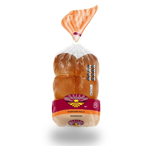 HEALTHYBAKE | Organic Khorasan Rolls Sourdough, Pack 6 Packs