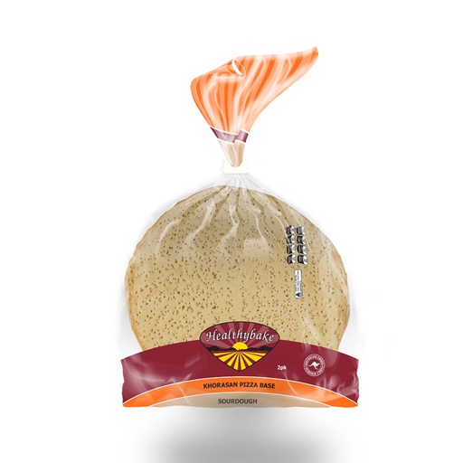 HEALTHYBAKE | Organic Khorasan Pizza Bases Sourdough, Pack of 2 Packs