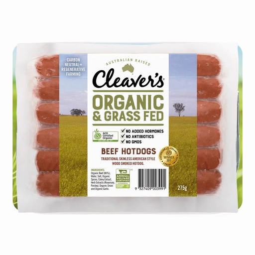 CLEAVER’S 有機肉品 | 有機牛肉熱狗 275克
