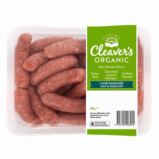CLEAVER’S 有機肉品 | 有機羊肉薄荷迷迭香香腸 480克